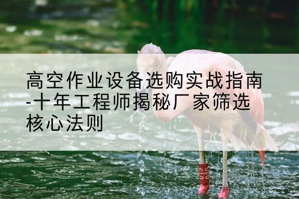 龙岗剪叉式升降机厂家-高空作业设备选购实战指南-十年工程师揭秘厂家筛选核心法则